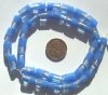 33 12mm Two Tone Blue Rectangles